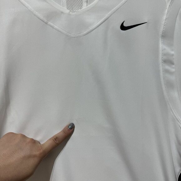 Nike Dri-Fit Untouchable Speed Lacrose T-Shirt NWT Men's Small White V Neck - Picture 5 of 10